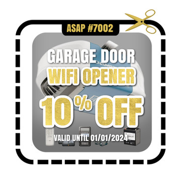 Enjoy Our Exclusive "10% OFF" your Garage Door WIFI opener by our Asap Garage Door Repair Experts. 
This is a 💰 $25 Value
⌛ Valid Until 1/1/2023
